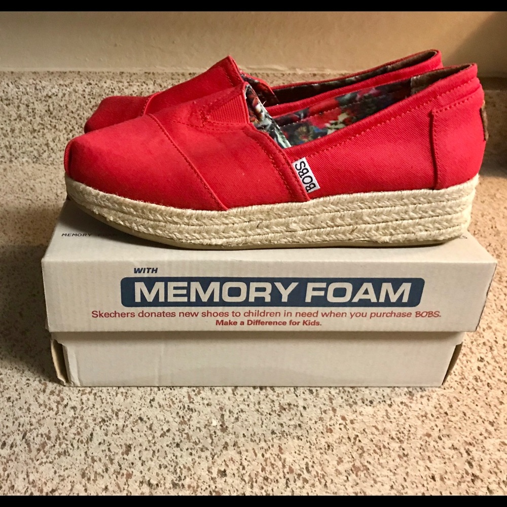 Sketchers Bobs red  espadrilles